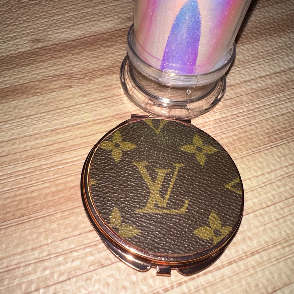 rosegold Louis Vuitton monogram new upcycled compact; luxury designer upcycle